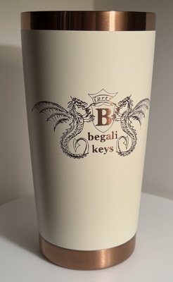 Begali SS TumblerCream and Copper