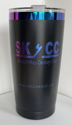 SKCC Blk and Iridescent Tumbler